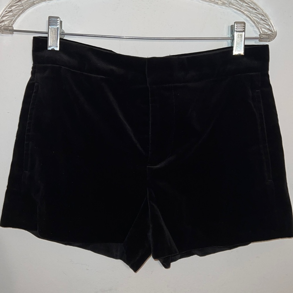 Rugby black velvet shorts